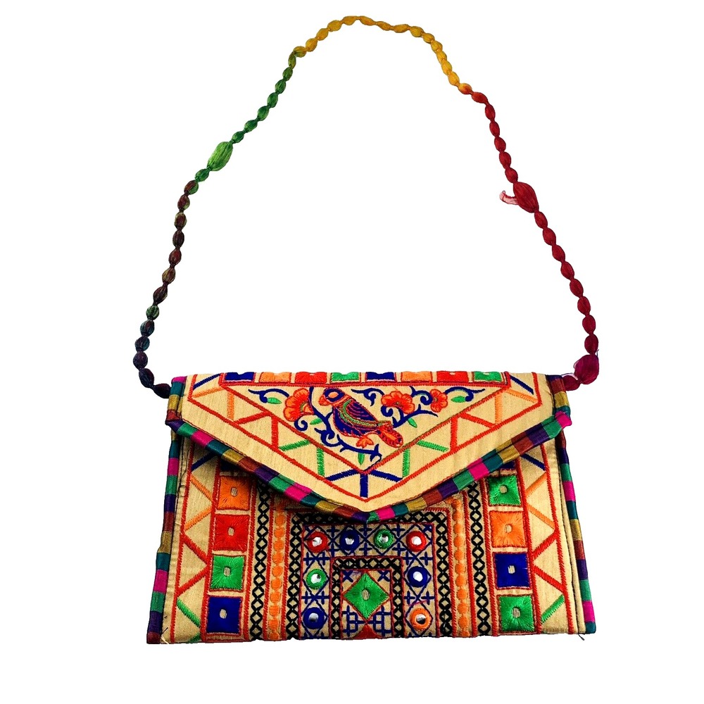 Purse Bag Women‎ Colorful Indian Designer Handmade Embroidery Ladies New - Picture 2 of 6
